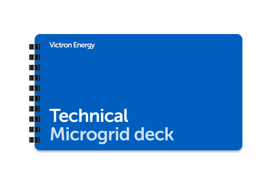 Niebieski segregator z napisem Technical Microgrid deck