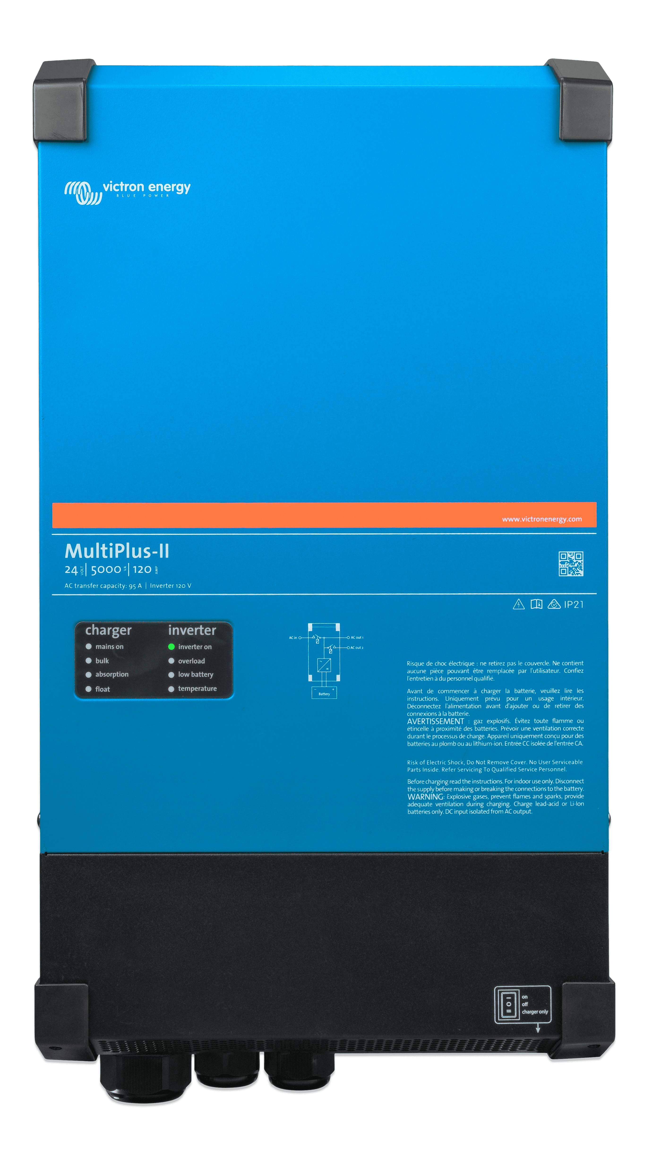 MultiPlus-II 24V 5kVA 120-95 120V (front) thumbnail