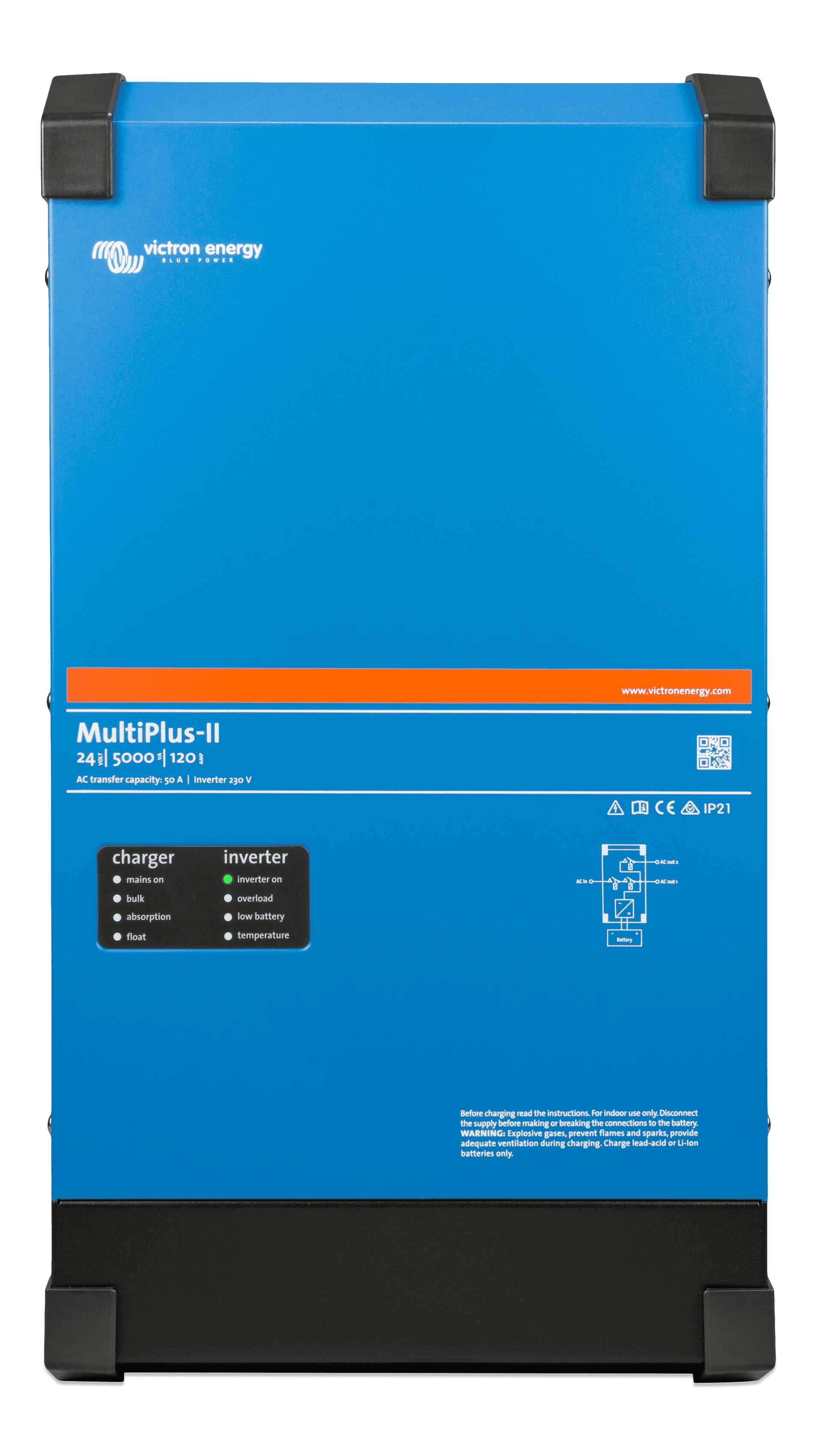 MultiPlus-II 24V 5kVA 120-50 230V (front) thumbnail